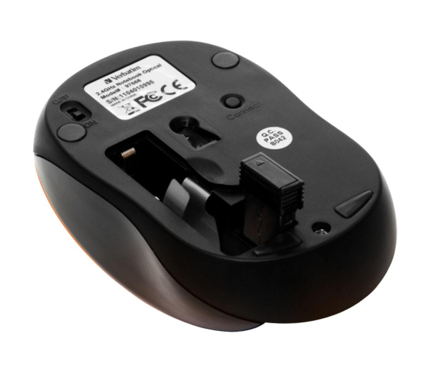 VERBATIM Mysz Go Nano bezprzewodowa 2,4GHz pomarańczowa 49045 - 1193945 - zdjęcie 4